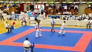 TWG 2009 in Taiwan Karate  MEN, KUMITE -65KG TUR - KEMALOGLU Omer vs  HUN - S. KOVACS Adam