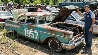 ASMR Car Restoration | Rusty 1957 Chevy Bel Air Reborn to Perfection