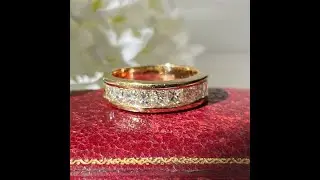 Vintage 18ct Gold Diamond Band Ring
