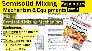 Mixing | Semisolid mixing | Mechansim & Equipments used for semisolid mixing #pharmduncovered