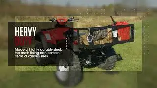 Black Widow Steel ATV Rear Rack Drop Basket with Tailgate