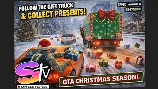 CHRISTMAS GIFT TRUCK 🥳 GTA 5 Following Gift Truck & Collecting Exclusive Sweaters Early #justatip