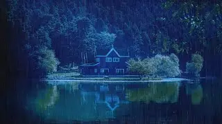 Звуки дождя для сна - Спите сейчас под звуки проливного дождя и холодного грома в тихом домике у ...