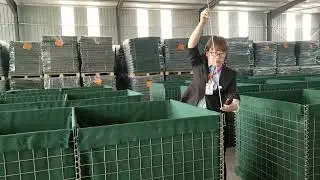Welding Heavy Galvanized Military Defensive Hesco Barrier