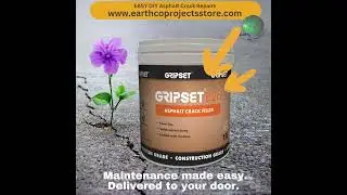 Gripset B26 Asphalt Crack Filler - Earthco Projects #cracksealing #handyman #handytips #maintenance