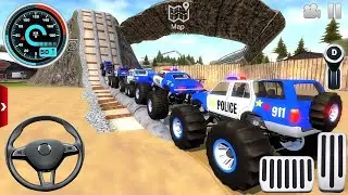 Juegos De Carros - Police Monster Truck Impossible Driver #1 - US Car Stunts Racing Android Gameplay