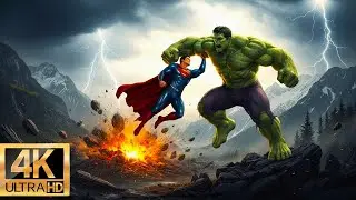 Super Man VS Hulk :Hulk destroys soldiers and attacks Superman