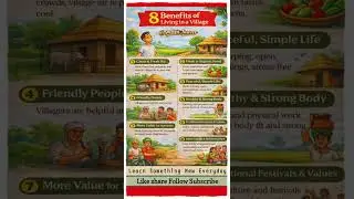 8 Benefits of Village Life | Simple Living Real Truth | Sachchi Tasveer Infographic