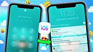 Notifica&ccedil;&otilde;es do IPhone e Tela de Bloqueio Igual ios 14 no Android 2022