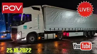 POV Truck driving. LIVE!!! Volvo FH500 2022. [ENG/DE/PT]