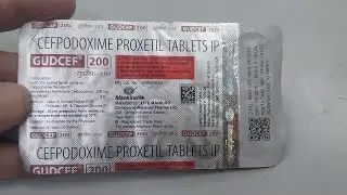 Gudcef 200 mg tabs  use Dosage  side effects and price in hindi ( Cefpodoxime proxetil 200 mg )