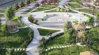Al Fahd park /3d visualization with lumion render