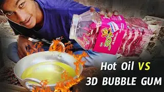 BUBBLE GUM VS Hot Oil | What Will Happen? ||#DARFUNNY | Center Fruit VS Hot | Oil hot oil experiment