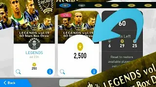 LEGENDS VOL.19 60 STARS 2,500 coin Pack Opening_ PES2018 Mobile