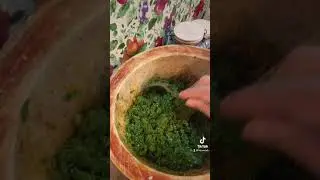 Cassava leaf fry with dry finish.
