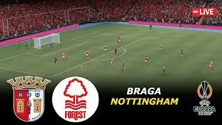 🔴Sporting Braga vs Nottingham Forest Live | Europa League 2025/26 | eFootball PES 21 Simulation