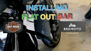 Engine Guard Flat Out Bar.  #installation #harleydavidson #engineguard #bike #howto