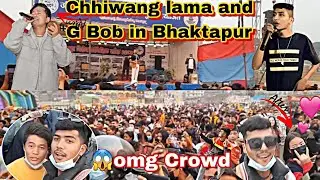 Chhiwang lama and G Bob in Bhaktapur mahotsab 2080/01/04💖 #crowd omg😱 #my_vlog #with sanjay daee😍