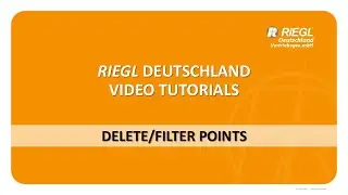 RiSCAN PRO |  Punkte L&ouml;schen/Filtern (Delete/Filter Points)