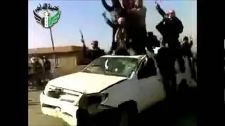 Al-Qouriya Deir ez-Zor, 19/12/2011. Free Syrian Army captures a vehicle from Military Intelligence.