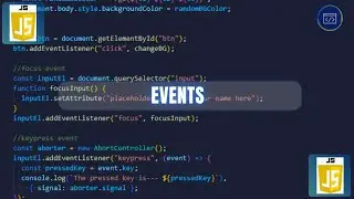 JS Events - Control the execution of actions in your web Apps more efficiently using events.