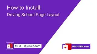 How To Install Free Divi Layout for Driving School, Training or Coaching Business