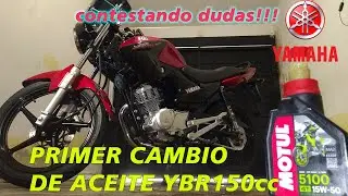PRIMER CAMBIO DE ACEITE DESPUES DE CONVERTIR YBR A 150cc.Contesto las dudas sobre conversion 125/150