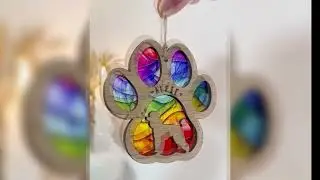 Rainbow Bridge Dog Loss Memorial Gift - Wooden Suncatcher, Pet Sympathy Gift