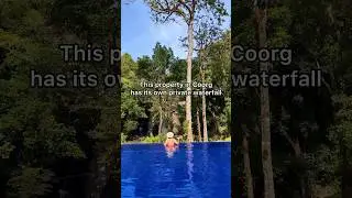 This resort in India has its own Waterfall 📍 Ayatana Coorg #coorg #india #travel #karnataka
