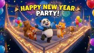 Happy New Year Party Song 🎉 | Panda & Cat Kids Song #song 