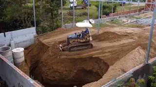 Full Video Completely The Project!! Process of Pouring Sand To bury The foundation next to the fence
