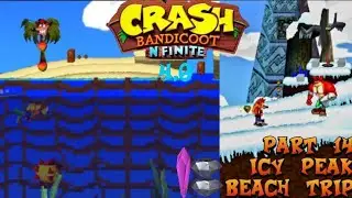 Crash Bandicoot: N. Finite Fan Game: Часть 14: Ледяная вершина и поездка на пляж (4.0)