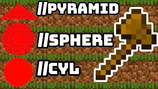Minecraft *WorldEdit* //SPHERE, //CYL, //PYRAMID Command Tutorial!! - 1.20