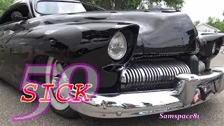 1950 Mercury Hot Rod  Chopped Led Sled Custom Slammed 50 Merc Samspace81 MSRA Back to the 50s show