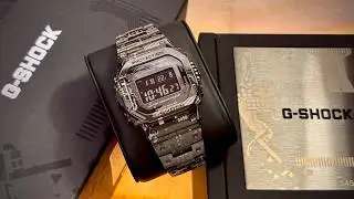 G-SHOCK GMW-B5000TCC &ndash; $1799 TranTixxii Titanium Circuit Camo Metal Square | Unboxing & First Look