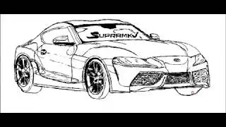 How To Draw A Car #13 (Toyota SupraMKV) : fun2draw