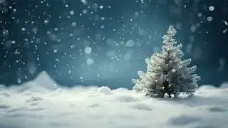 Christmas Background Worship Motion Loop Lighted Outdoor Christmas Tree In Snowy Winter Wonderland