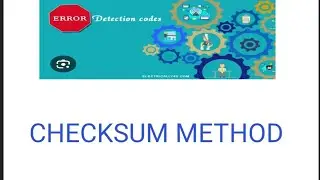 Checksum method || error detection codes|| computer science and organization|| computer network