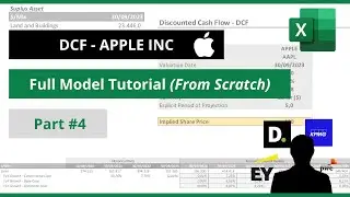 APPLE DISCOUNTED CASH FLOWS - Excel Tutorial From Scratch - BIG4 ANALYST #4 (Free excel Included)