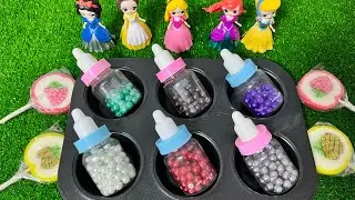 ToyASMR Satisfying with Heart lollipop Dress Up Disney Princess Ariel,Snow White,Belle,Cinderella, 
