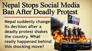 Nepal Stops Social Media Ban 🇳🇵🚫 Learn English Through Story Level 2 || Graded Reader 🎧