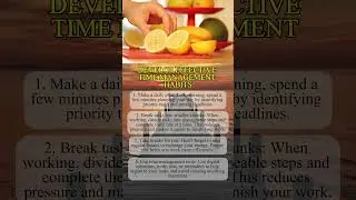 DEVELOP EFFECTIVE TIME MANAGEMENT HABITS  #wiseelders #healthandwellnessforseniors #adviceforelderly
