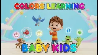 🌈🐾 &ldquo;Learn Colors with Fun Animals! 🐟🐥🐦🐸 Sing, Dance & Play Along!&rdquo; #cute #learning #preschool