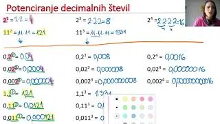 Potenciranje DECIMALNIH števil