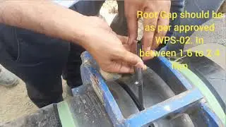 Root Gap Inspection For Tie-in Joint. #Filler #Gauge #pipeline #clamp #welding #wps #inspection