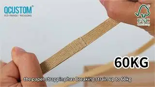 Alternative to plastic strap, eco friendly and recycable paper strap
