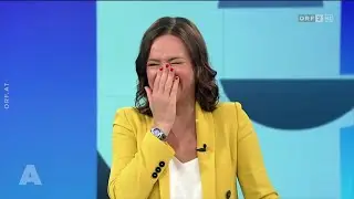 Gaby Konrad lacht herzlich &uuml;ber Jagdaufseher, der lustige Tierlaute nachahmt