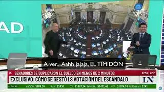 Canal nacional se burla de U&ntilde;ac por su forma de votar el aumento de dietas en el Senado
