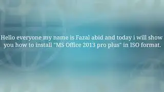 How to install MS office 2013 pro plus in ISO format