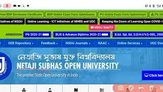 BDP Online Fees Payment||Admission 2020_21|| Netaji Subhas Open University